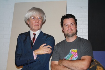 An artist making an observation with one of his idols, Andy Warhol