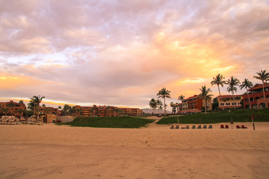 Sunrise from the beach at Casa del Mar to kick off a relaxing weekend in Los Cabos. - GirlGoneTravel.com