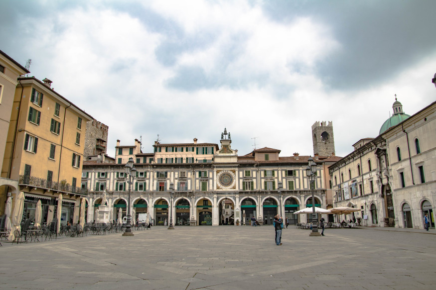Piazza della Loggia, Brescia, Italy.
