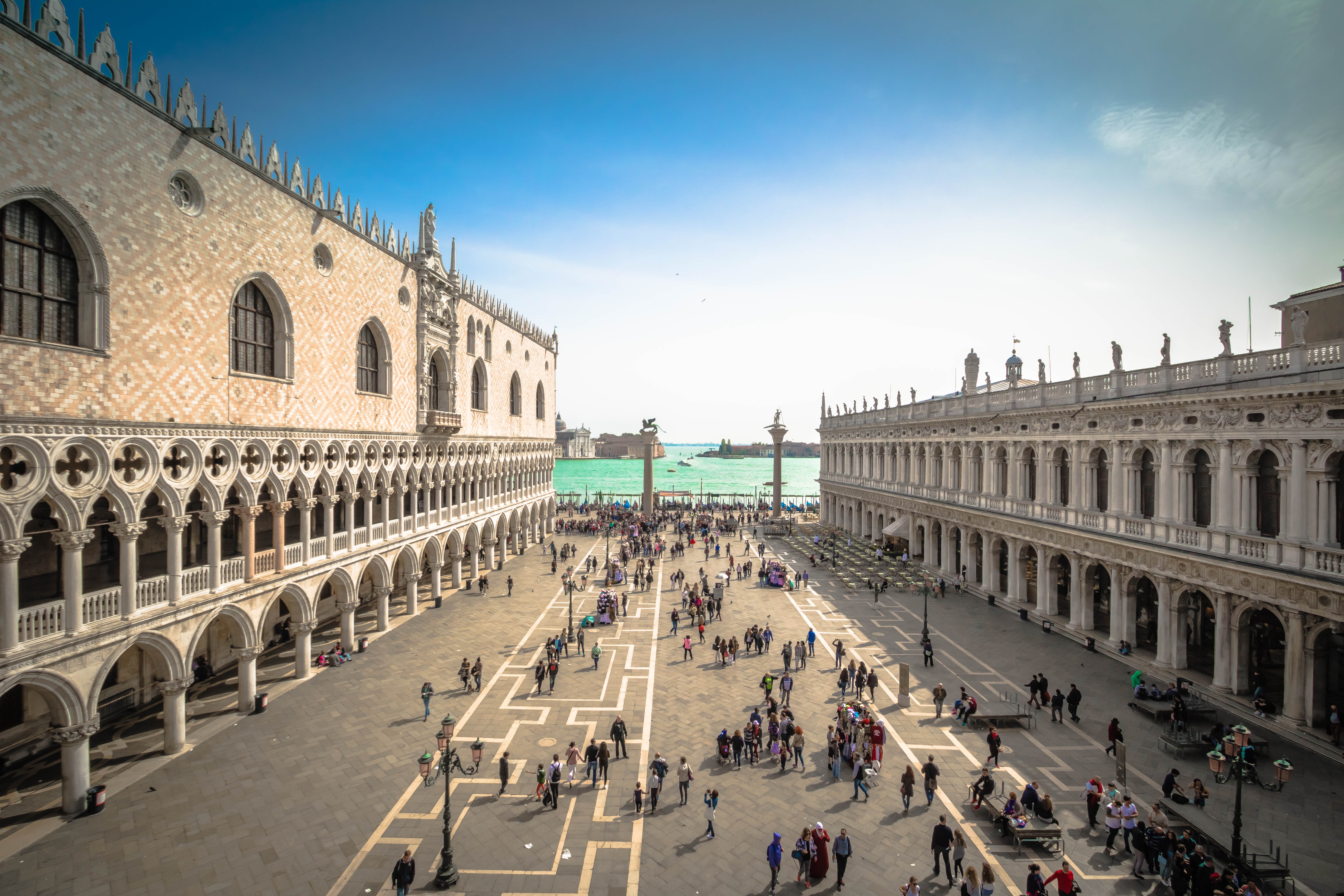 View of Piazza St. Marco from the rooftop of the basilica.