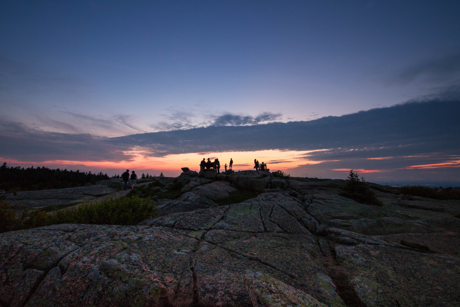 Cadillac Mountain sunset view.